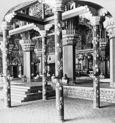 マハッタダルバールホール、タンジョール王女の宮殿、タンジョールタンジャーヴール、インド、1901年。 作： B. L. Singley