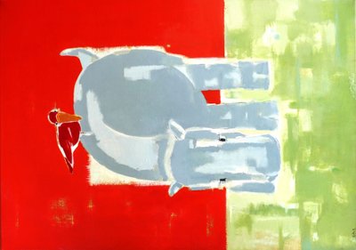 カバと鳥 作： Babo B.