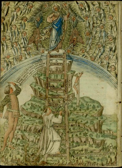 バルディーニ、バッチョ - 徳のはしご 1477 作： Baccio Baldini