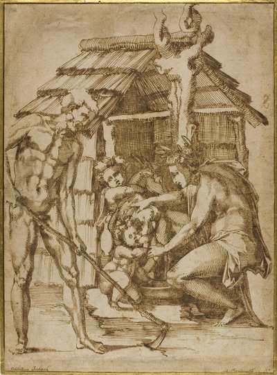 避難所の前の最初の家族、1547-48 作： Baccio Bandinelli