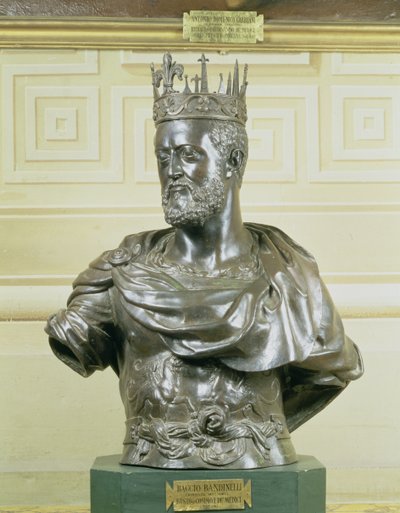 コジモIデメディチのポートレートバスト（1519-74）c.1557（ブロンズ） 作： Baccio Bandinelli