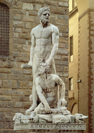 ヘラクレスとカクスの像、1534年（大理石） 作： Baccio Bandinelli
