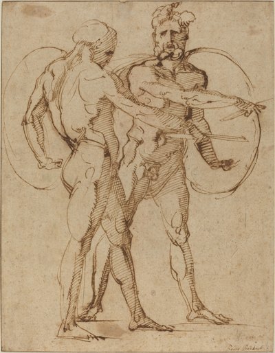 2 つの男性の裸体 作： Baccio Bandinelli