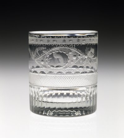 タンブラー、c。 1825年（鉛ガラス） 作： Bakewell and Page