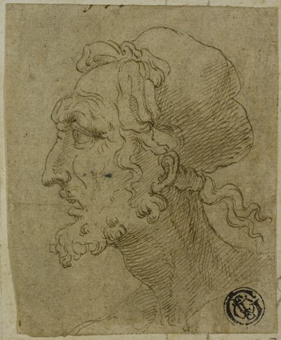 プロフィールの男性の頭 作： Baldassare Peruzzi