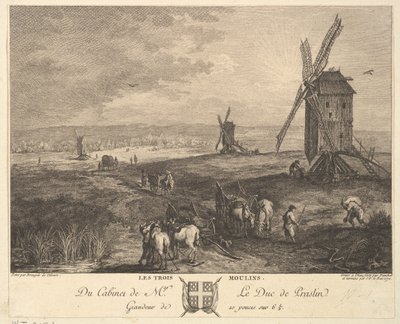 3 つの風車 Les Trois Moulins、1772 年 作： Balthasar Anton Dunker