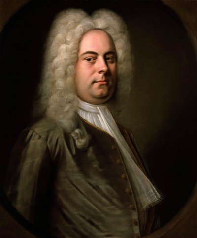 ジョージフリデリックヘンデル、ドイツの作曲家、1726-1728。 作： Balthasar Denner