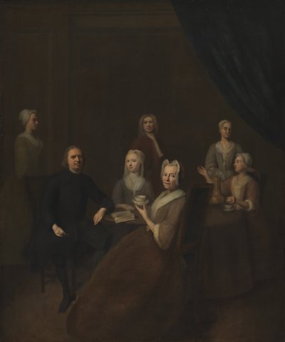 アーティストの義理の両親とその子供たち 作： Balthasar Denner