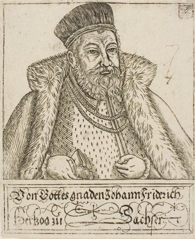 ザクセン公爵と選帝侯のヨハン・フリードリヒ 作： Balthasar Jenichen
