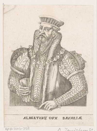 バイエルン公アルブレヒト5世の肖像 作： Balthasar Jenichen