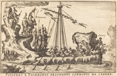ケレス率いるポリュフェモスとパレモニオスのアルゴナウタイ 作： Balthasar Moncornet after Remigio Cantagallina