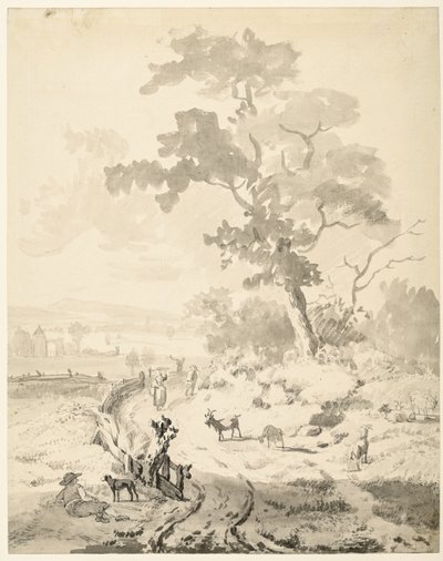大きな木のある風景 作： Balthasar Paul Ommeganck