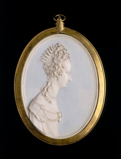 ヴィオランテ・ディ・バヴィエラの肖像が描かれた象牙のメダイヨン 作： Balthasar Permoser