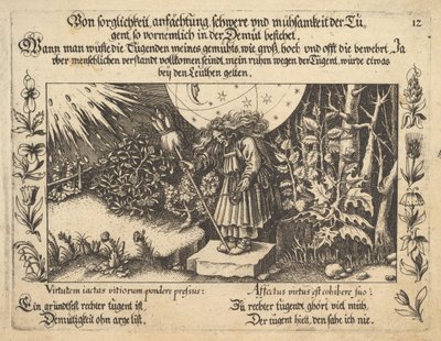 慎重な感謝、美徳の重さと苦労、特に謙虚さから...、1652. 作： Balthasar Schwan
