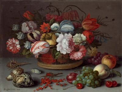 花のバスケット、1622年頃 作： Balthasar van der Ast