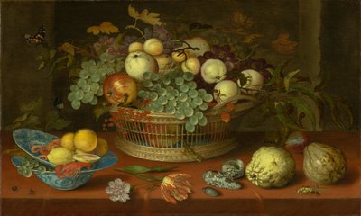 フルーツバスケットのある静物、1622 作： Balthasar van der Ast
