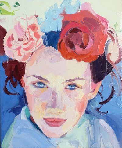 薔薇は赤」、2018年 作： Barbara Hoogeweegen