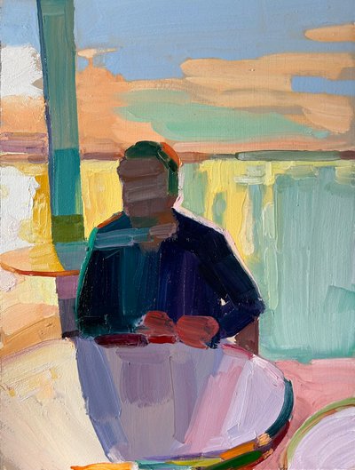 無駄な日はない、2023年（キャンバスに油彩） 作： Barbara Hoogeweegen