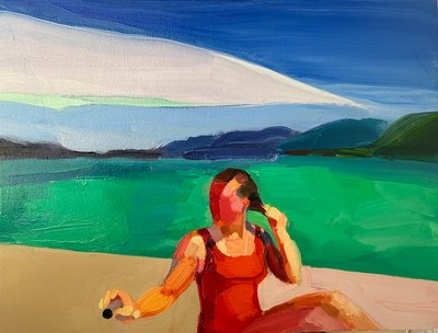 無駄な日はない、2023年（キャンバスに油彩） 作： Barbara Hoogeweegen