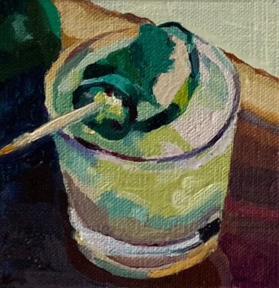 カクテル2」2019年（油彩・ボード 作： Barbara Hoogeweegen