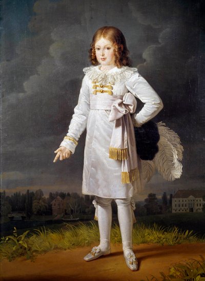フレデリック・ナポレオン、バチオキ公（1814-1833）の足元の肖像 バルバラ・クラフト（1764-1825）による絵画 1819年 日。1,7x1,05 m 作： Barbara Krafft