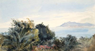 水辺の風景（和紙に水彩） 作： Barbara Leigh Smith Bodichon