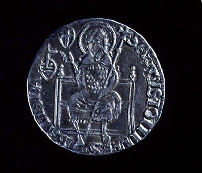 洗礼者聖ヨハネを描いた大きなグエルフの逆、1376（銀）を鋳造（表側は119193を参照） 作： Barduccio di Chierichino