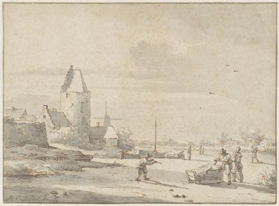 冬の風景 作： Barend Cornelis Koekkoek (attributed to)