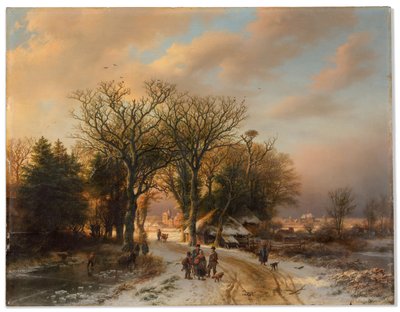 冬の風景 作： Barend Cornelis Koekkoek