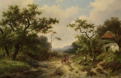 19世紀の田園風景 作： Barend Cornelis Koekkoek