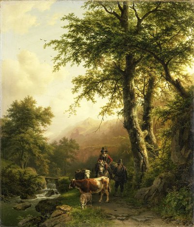イタリアの風景 作： Barend Cornelis Koekkoek