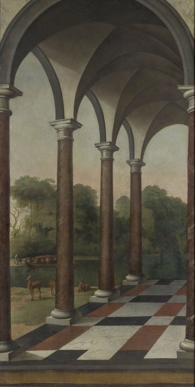 公園に面した列柱 作： Barent Fabritius