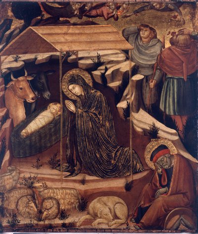 羊飼いの礼拝、c.1375-79 作： Barnaba da Modena