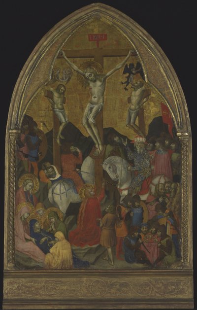 Crucificação, c.1375 (têmpera e ouro sobre madeira) 作： Barnaba da Modena