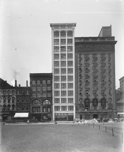 1908年頃、アメリカ・イリノイ州シカゴのレイクビュービル（地方裁判所ビル）（モノクロ写真 作： Barnes and Crosby