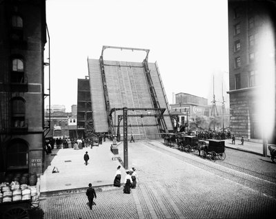 State Street Bridge, Chicago, Illinois, USA, c.1905 (bw photo) 作： Barnes and Crosby