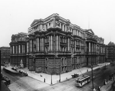 シカゴ市庁舎とクック郡庁舎の眺め、1900年頃 作： Barnes and Crosby Barnes and Crosby