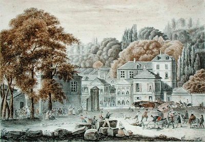 1822年、セーヴルの新広場 作： Baron Louis Albert Bacler dAlbe