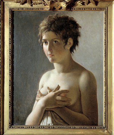 胸像の少女の肖像 - Pierre Narcisse (Pierre-Narcisse) Guerin (1774-1833)の絵画 作： Baron Pierre Narcisse Guerin