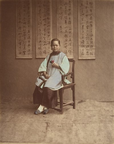 1870年代の上海出身の少女。 作： Baron Raimund von Stillfried