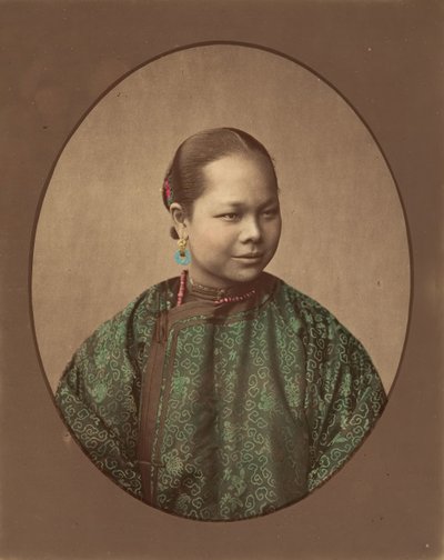 1870年代の上海出身の少女。 作： Baron Raimund von Stillfried