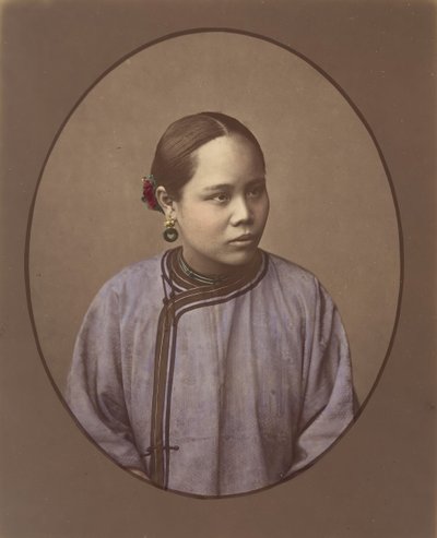 1870年代の上海出身の少女。 作： Baron Raimund von Stillfried