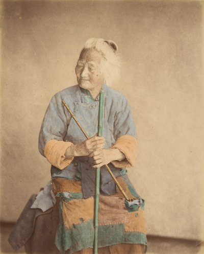 年老いた物乞い、1870 年代。 作： Baron Raimund von Stillfried