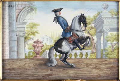 No. 41ペサデを演じるスペイン乗馬学校の歪んだ馬（紙にトイレ） 作： Baron Reis Eisenberg