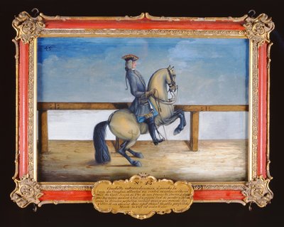 No. 45クールベと呼ばれる馬術運動をするスペイン乗馬学校の馬（紙にトイレ） 作： Baron Reis Eisenberg