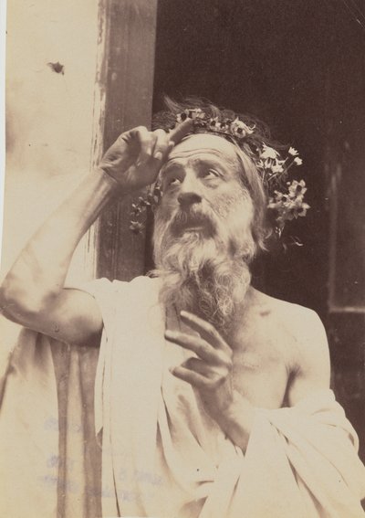 [花輪を持った老人] 作： Baron Wilhelm von Gloeden