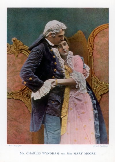チャールズウィンダムとメアリームーア、イギリスの俳優、1901年。 作： Barraud