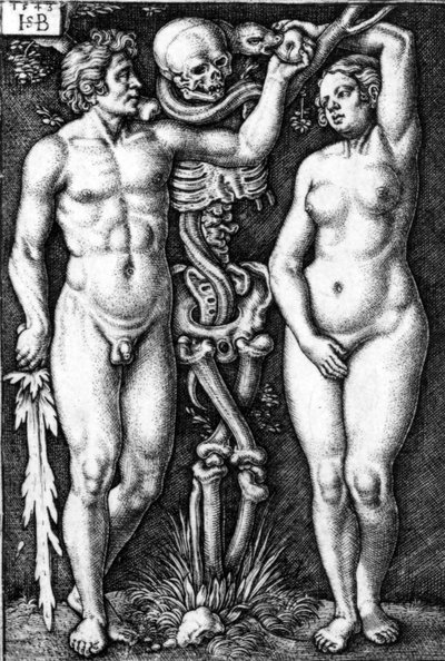 アダムとイブ、ハンスセボールドベハム作、1543年 作： Barthel Beham