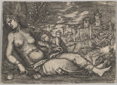 Der Welt Lauf Sleeping Justiceコピー、16世紀初頭。 作： Barthel Beham