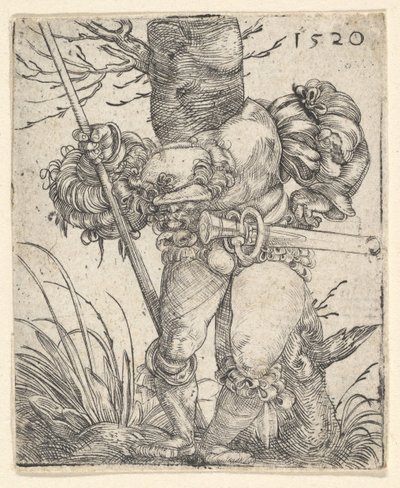 木の前の歩兵、17 世紀半ば。 作： Barthel Beham